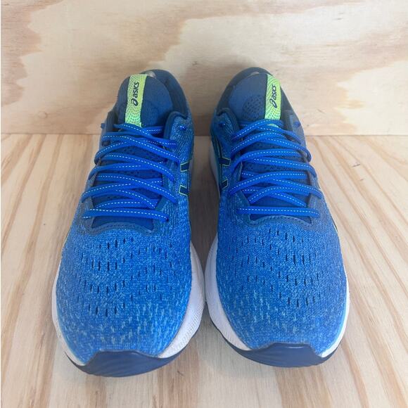 Asics Blue and Neon Athletic Shoes - Picture 2 of 9